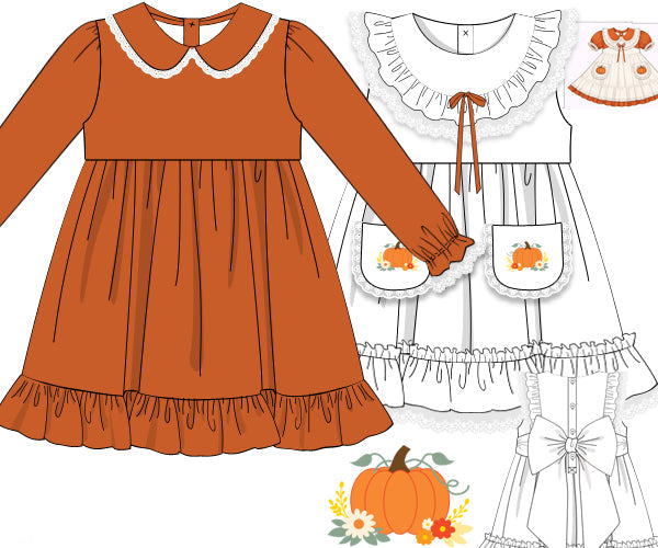 Pumpkin Pinafore dress: ETA October