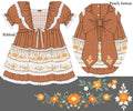 Cinnamon Cider Linen Twirl dress: ETA October