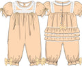 Creamsicle Peach Frilly romper : ETA October