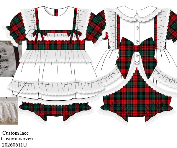 Plaid Christmas Swing back Bubble : ETA October