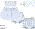 BlueBell Bow Smocked Apron Bloomer set: Eta December