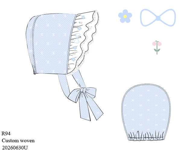 BlueBell Bow Heirloom Bonnet: Eta December