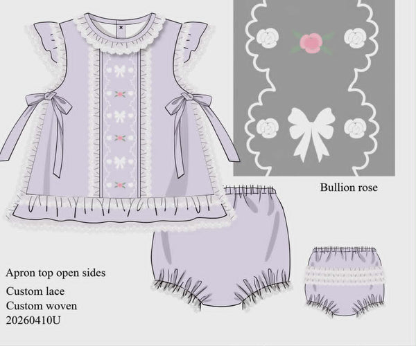 Lavender lullaby collection: Purple Apron set -ETA August