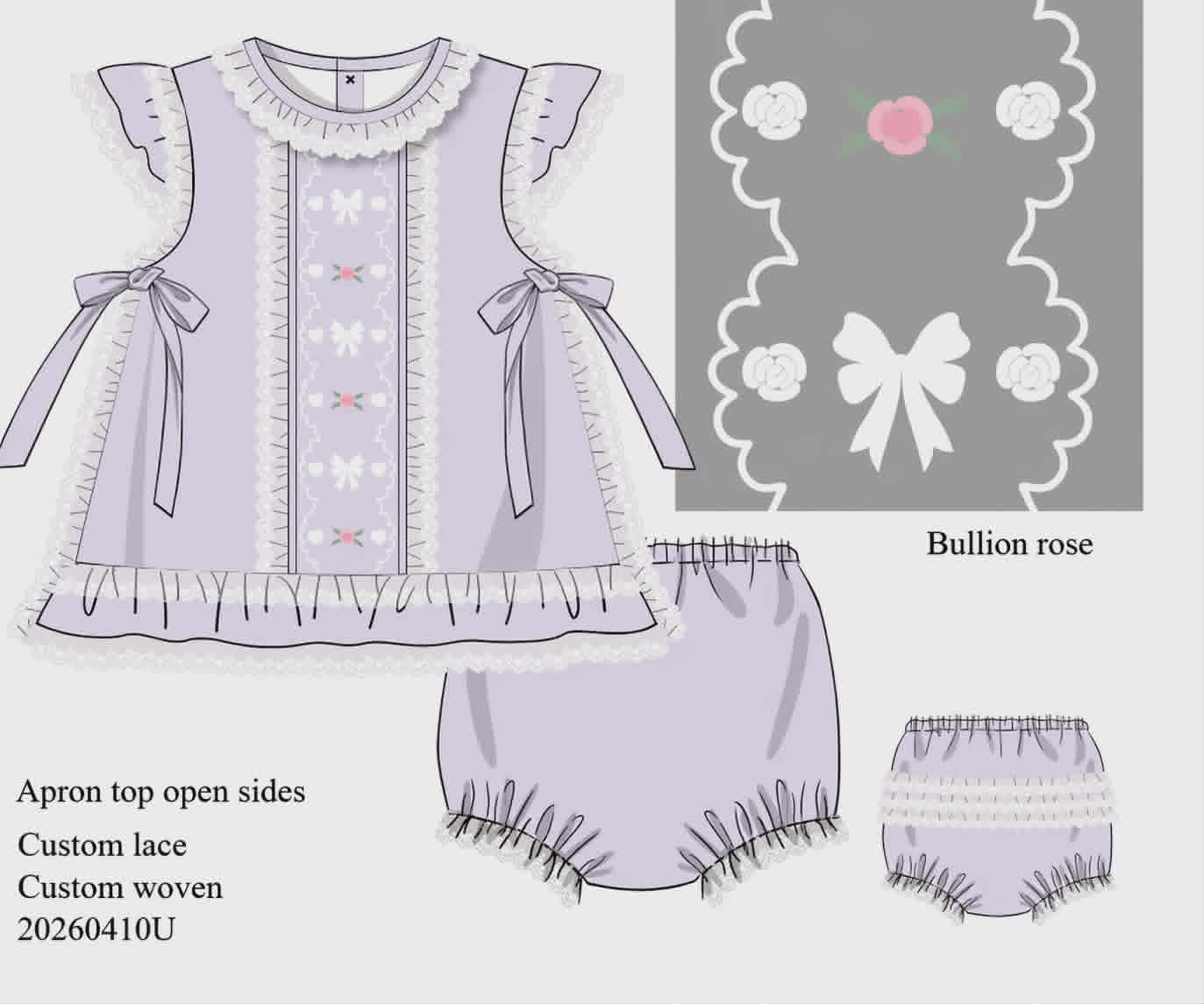 Lavender lullaby collection: Purple Apron set -ETA August
