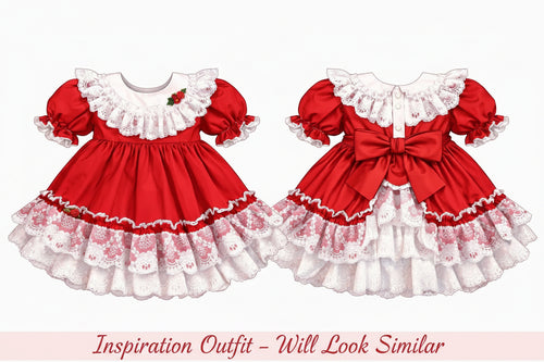 Christmas Rose Swing back Twirl dress : ETA October