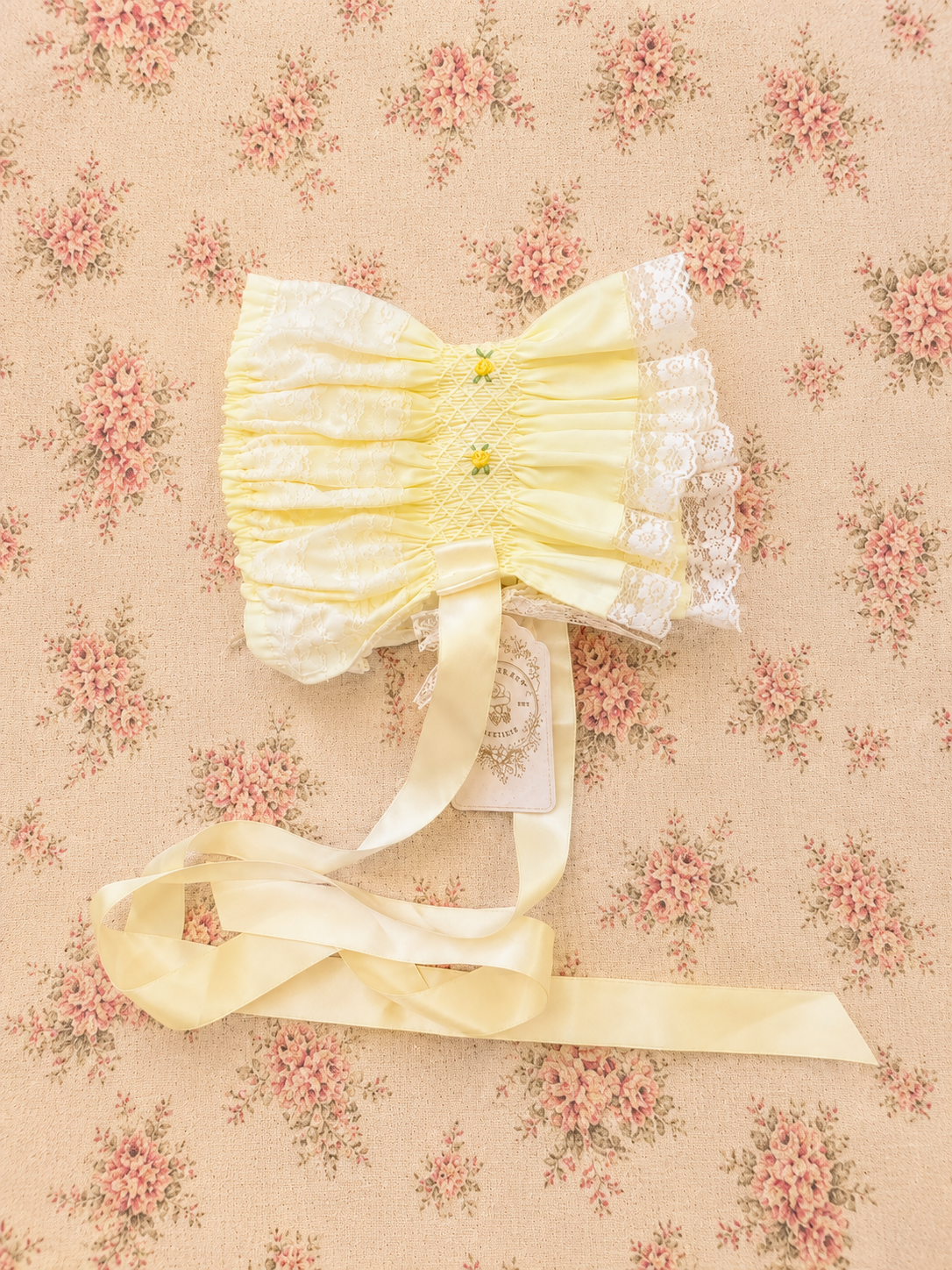 Ray of Sunshine: Yellow Smocked Bonnet