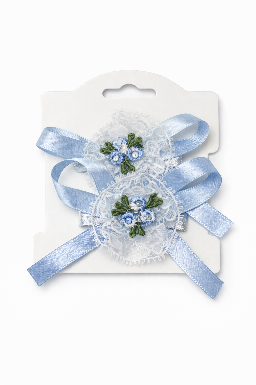 Vintage lace bow clips <3