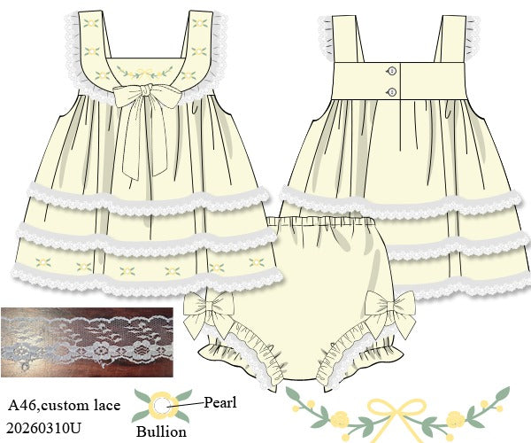 Ray of Sunshine: Yellow Diaper Cover Set ETA June