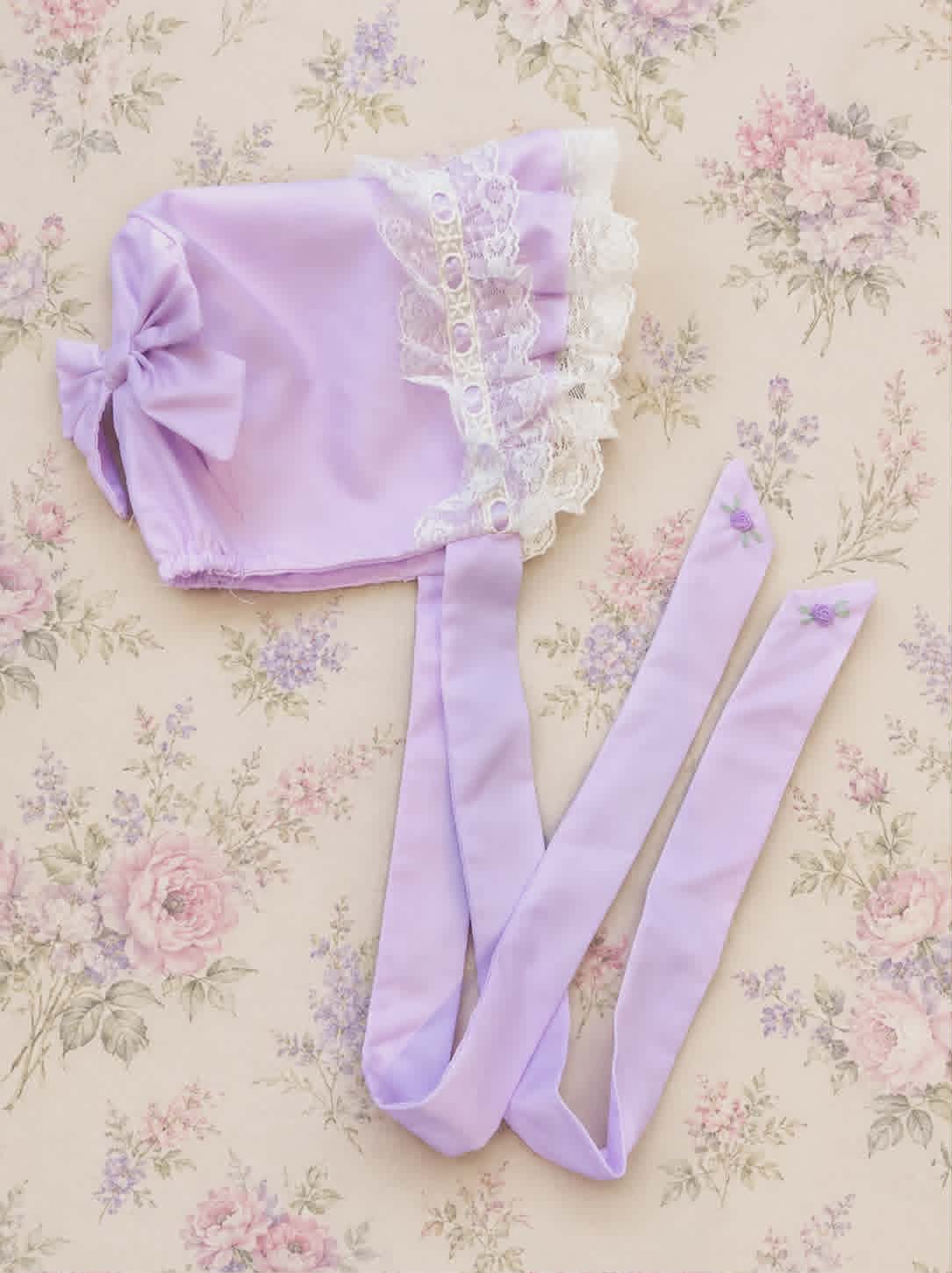 Lavender Lullaby collection: Purple bonnet- ETA August