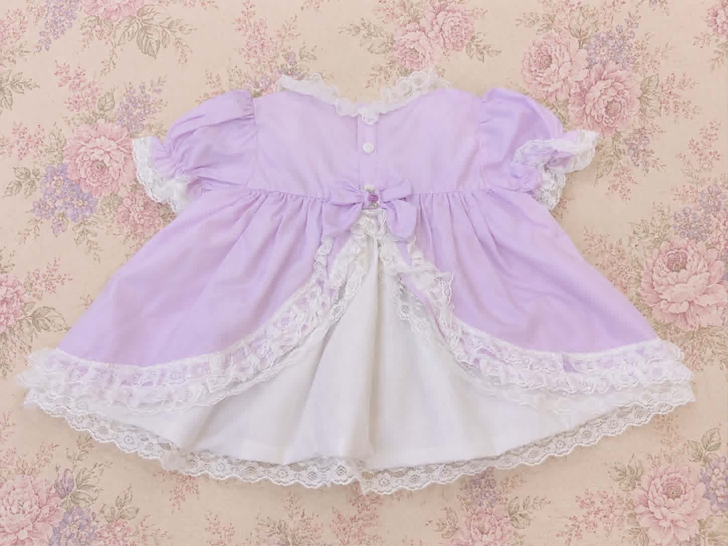 Lavender Lullaby collection: Purple Swing back bloomer set- August