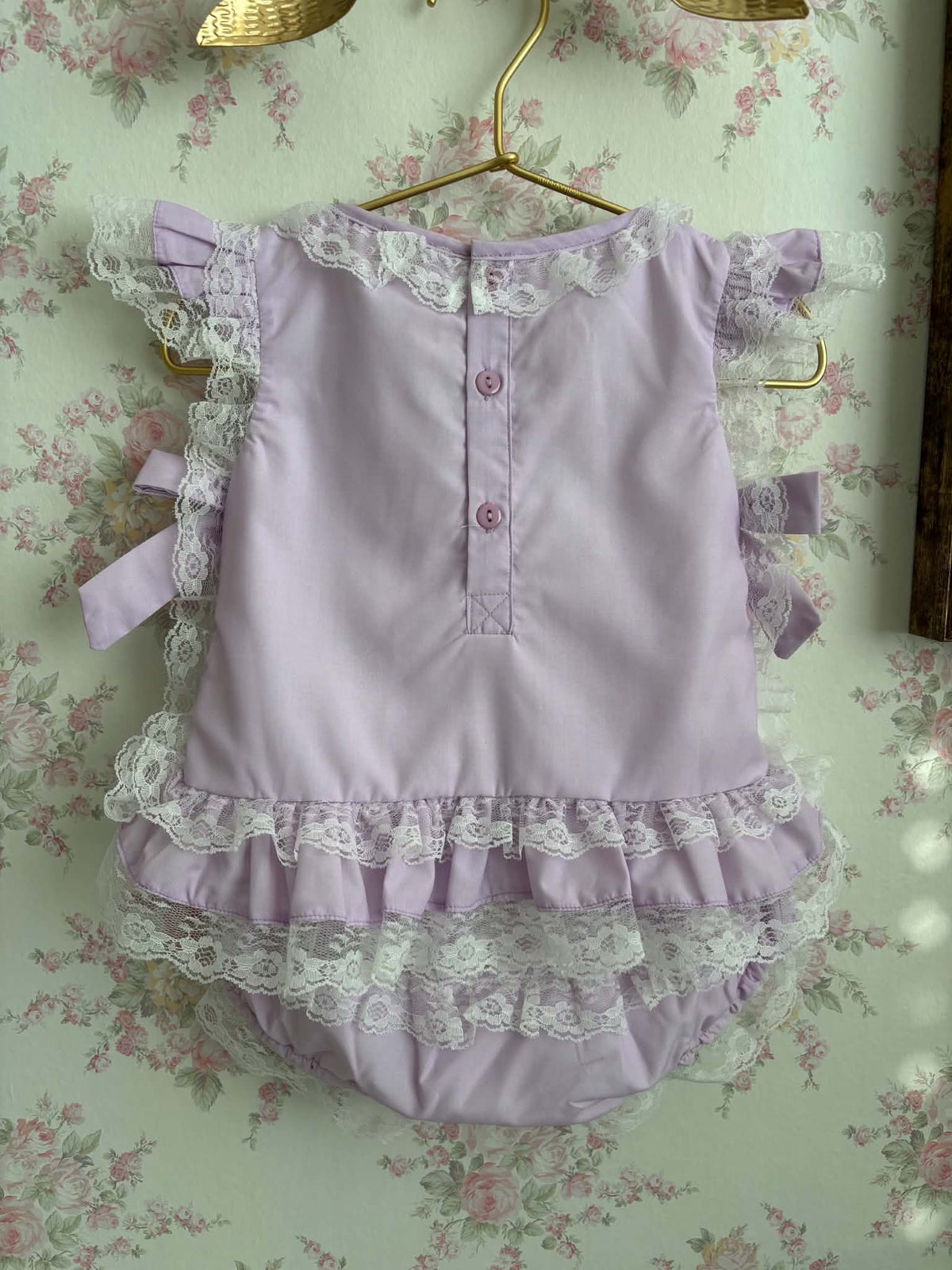 Lavender lullaby Top and bloomer set.  *These run a size small so please Size up *