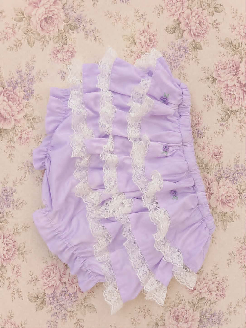 Lavender Lullaby collection: Purple Swing back bloomer set- August