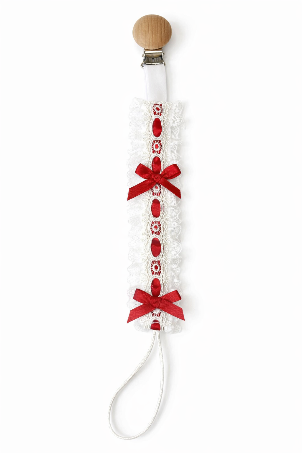 Heirloom Lace Pacifier Clip <3