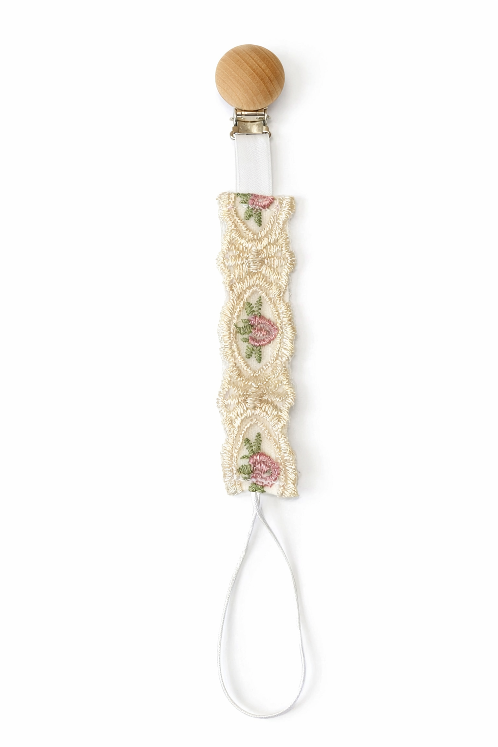 Heirloom Lace Pacifier Clip <3