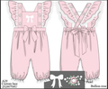 Rosie Pearl Heirloom Overalls: ( this will be quilted or 100% cotton woven and lined TBA) ETA Jan